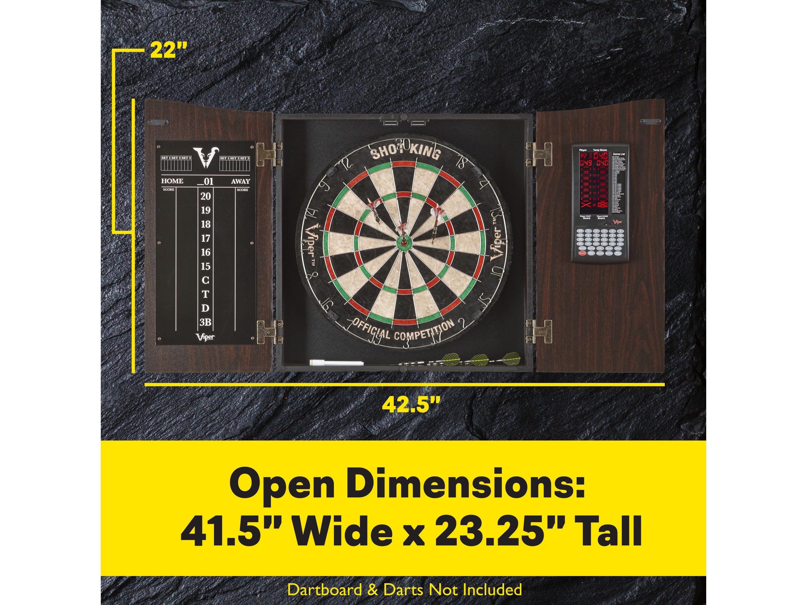 Viper Vault Deluxe Dartboard Cabinet with Pro Score - HomeFitPlay