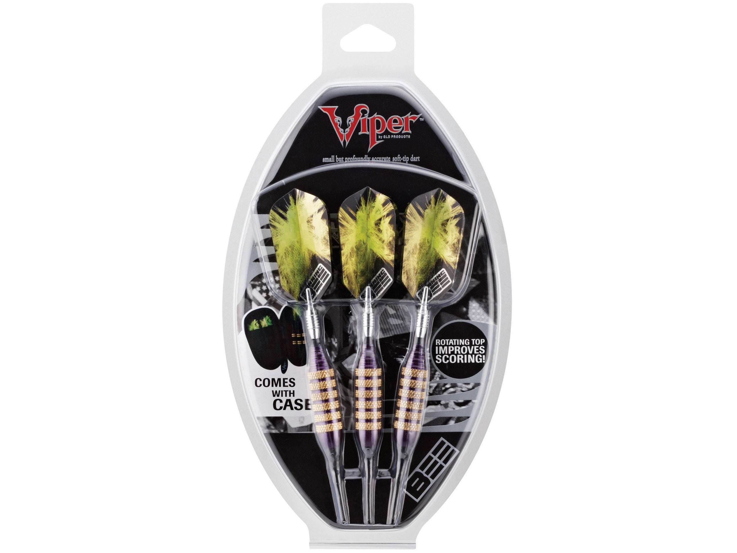 Viper Spinning Bee Purple Soft Tip Darts 16 Grams - HomeFitPlay
