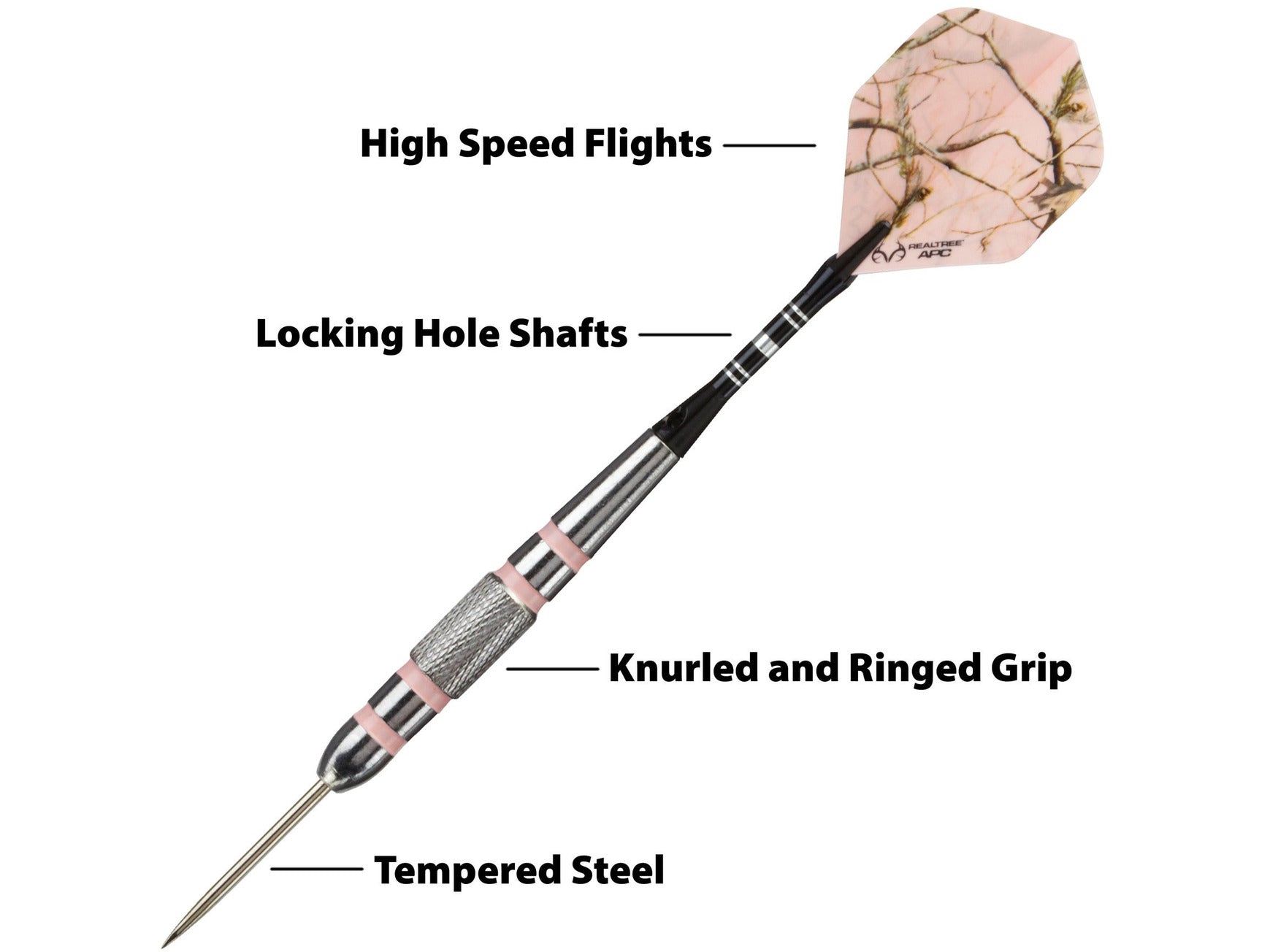 Fat Cat Realtree APC Steel Tip Darts 23gm - HomeFitPlay