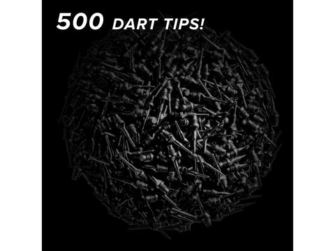 Image of Viper Tufflex Tips II 1/4" Black 500Ct Soft Dart Tips - HomeFitPlay