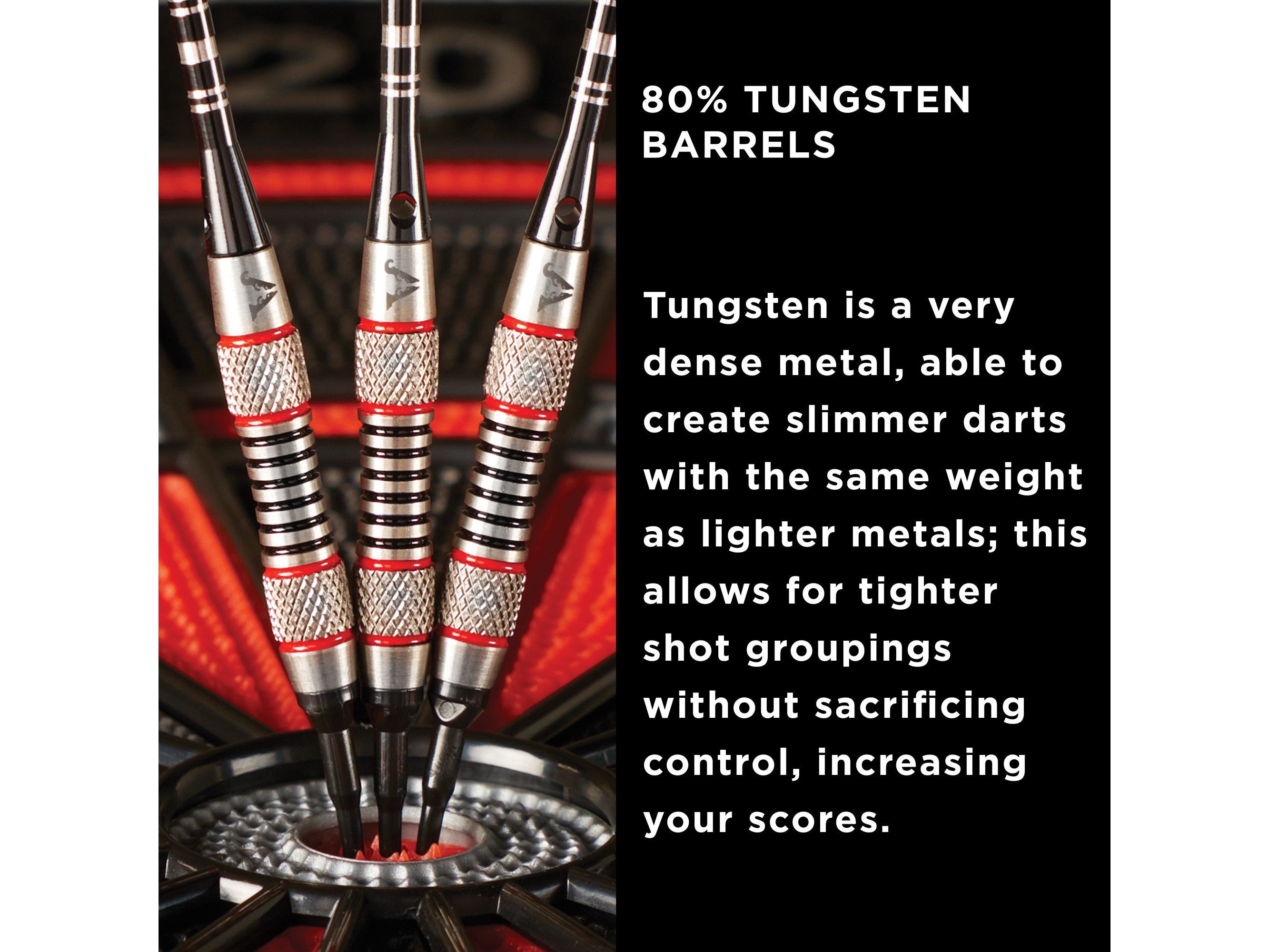 Viper Ranger 80% Tungsten Soft Tip Darts Red Rings 18 Grams - HomeFitPlay