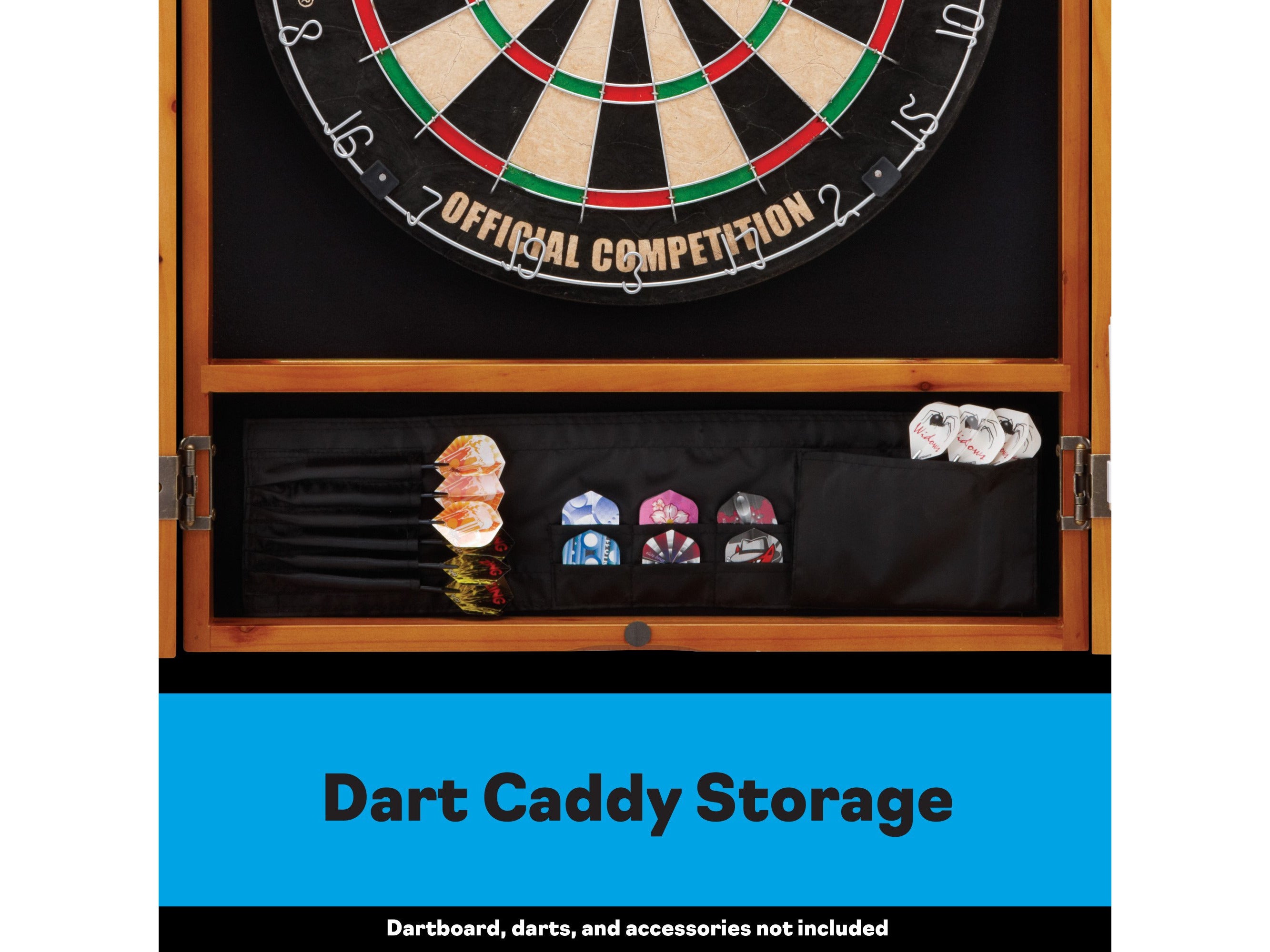 Viper Metropolitan Oak Steel Tip Dartboard Cabinet - HomeFitPlay