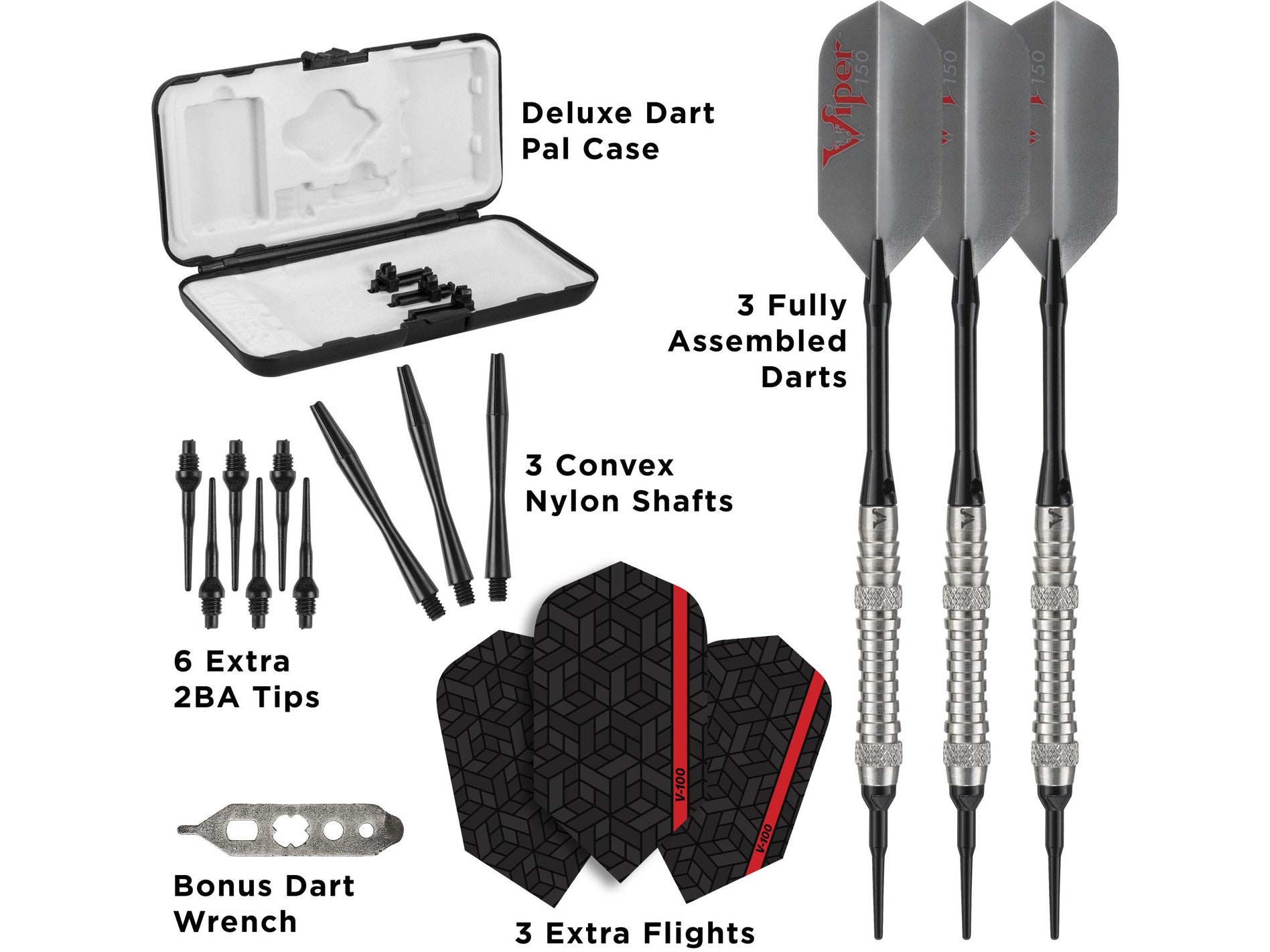 Viper V-Factor 90% Tungsten Soft Tip Darts Grooved Barrel 18 Grams - HomeFitPlay