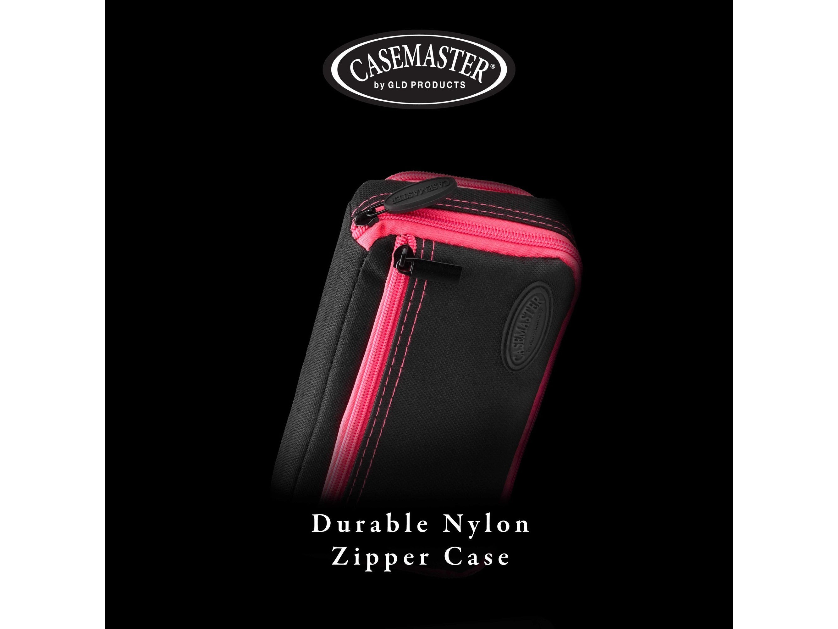 Casemaster Plazma Plus Dart Case Black with Pink Zipper and Phone Pocket - HomeFitPlay