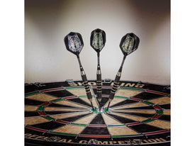 Elkadart Lone Wolf Steel Tip Darts Silver With Black Knurling 