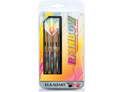 Elkadart Rainbow 90% Tungsten Steel Tip Darts Multi Color Titanium Coating - HomeFitPlay