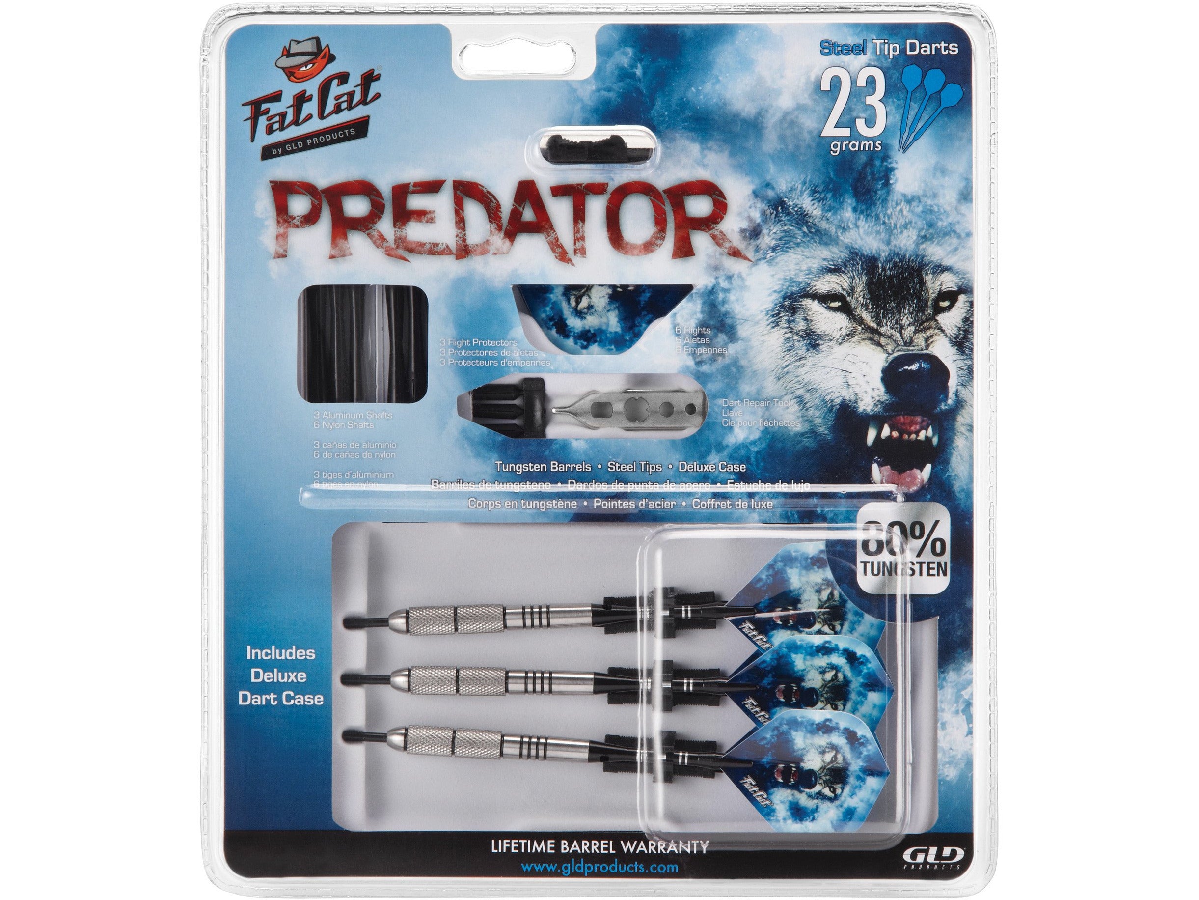 Fat Cat Predator 80% Tungsten Steel Tip Darts 23 Grams - HomeFitPlay