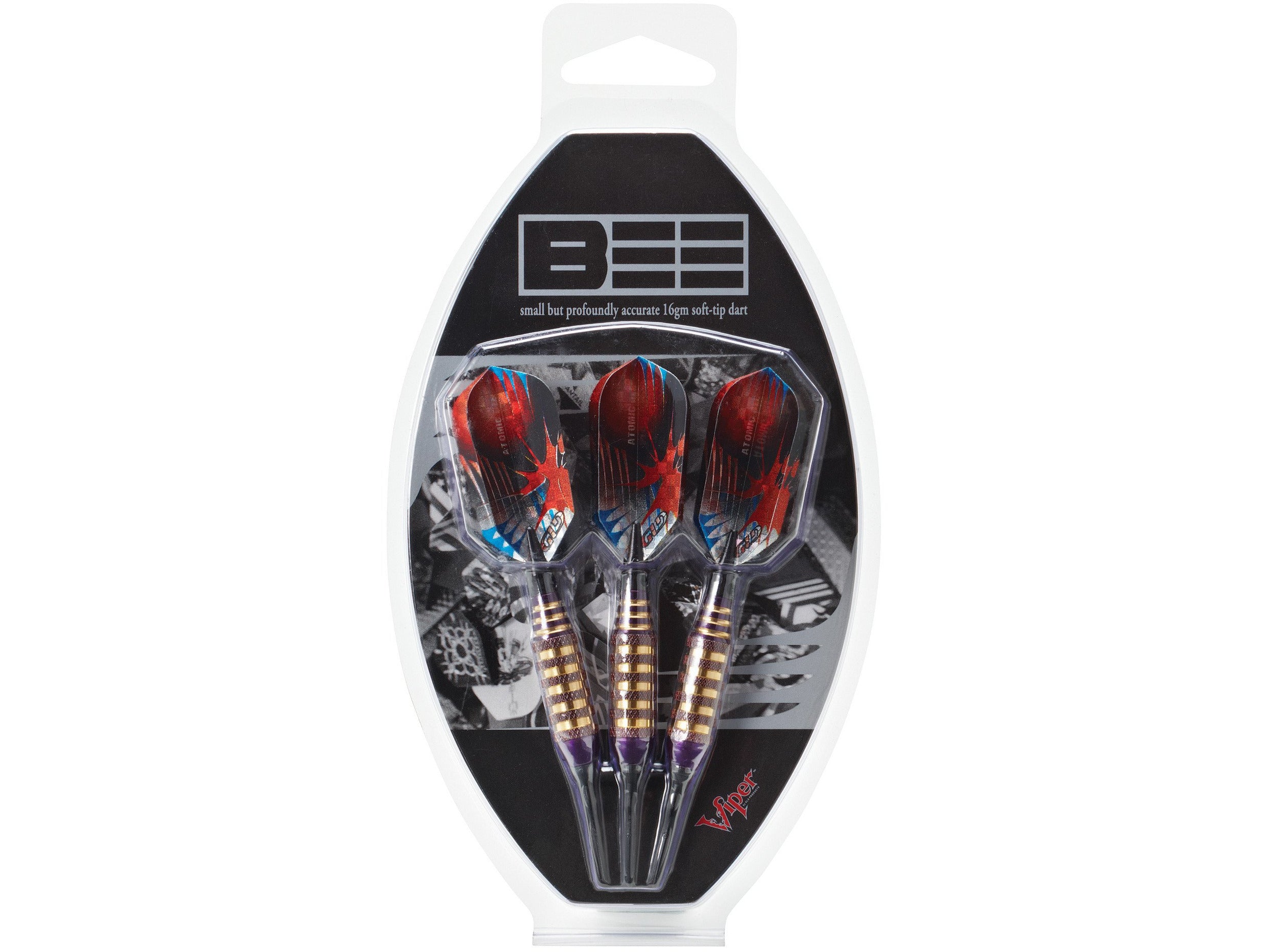 Viper Atomic Bee Purple Soft Tip Darts 16 Grams - HomeFitPlay