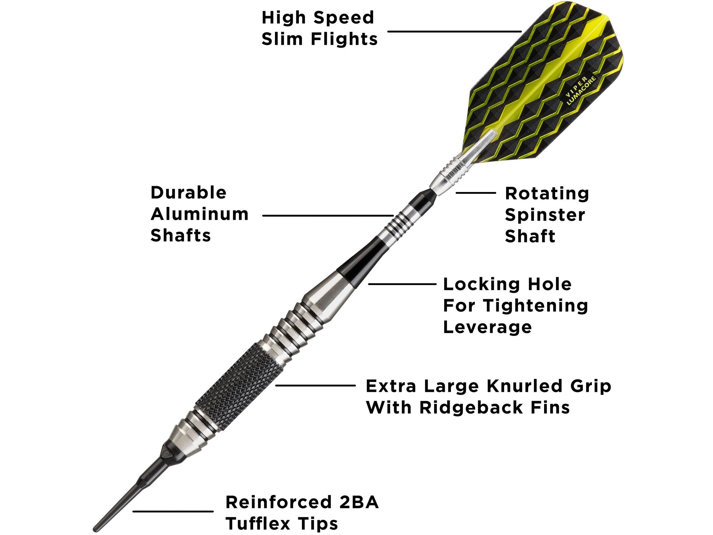 Viper The Freak Soft Tip Darts Knurled and Grooved Barrel 18 Grams - HomeFitPlay