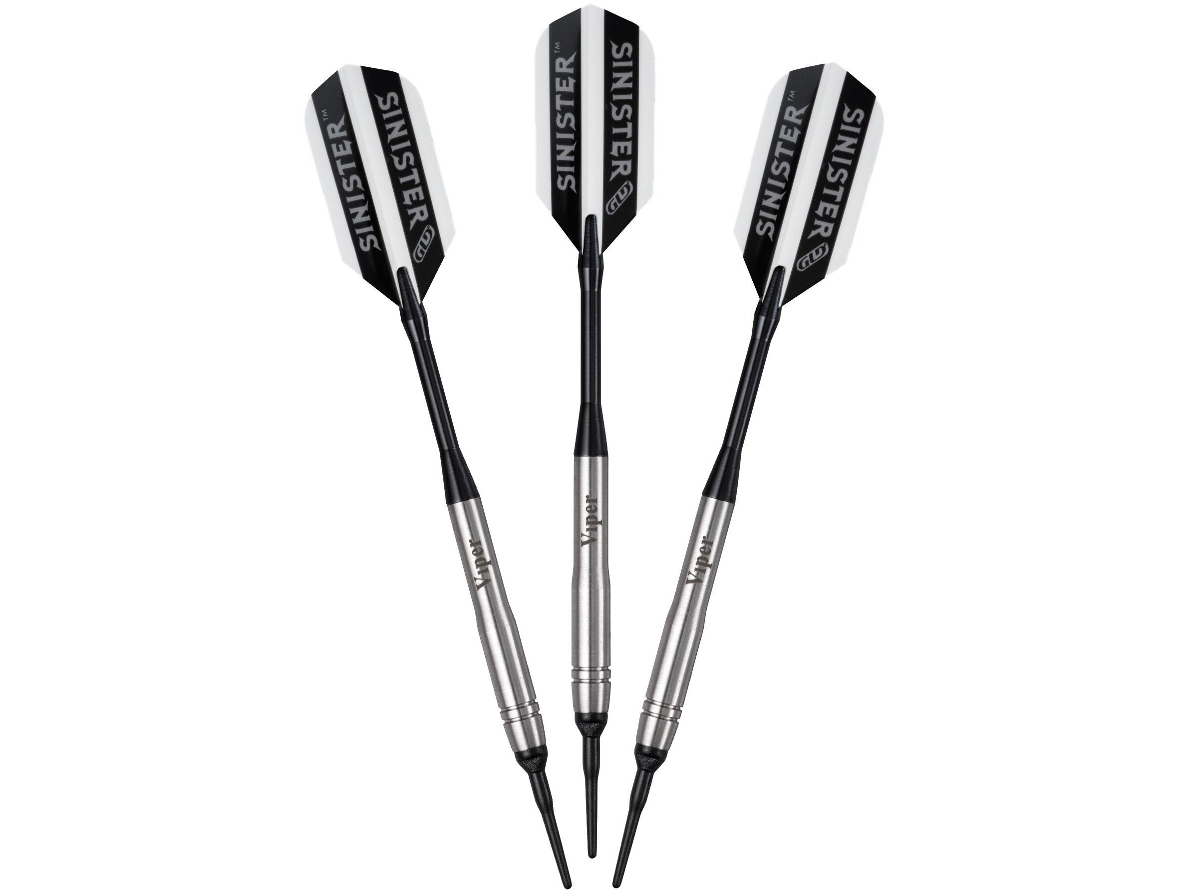 Viper Sinister 95% Tungsten Soft Tip Darts Grooved Barrel 18 Grams - HomeFitPlay