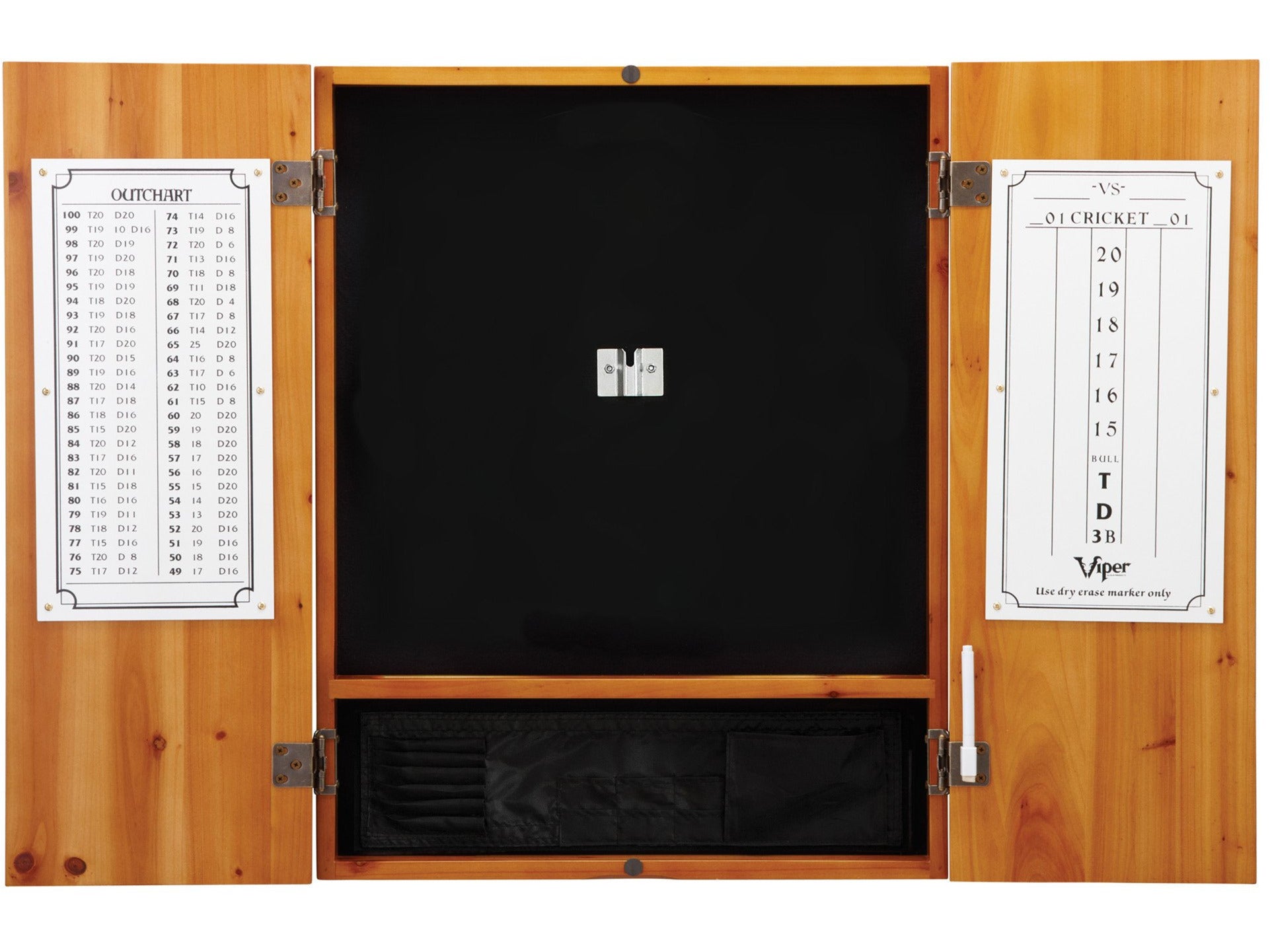 Viper Metropolitan Oak Steel Tip Dartboard Cabinet - HomeFitPlay