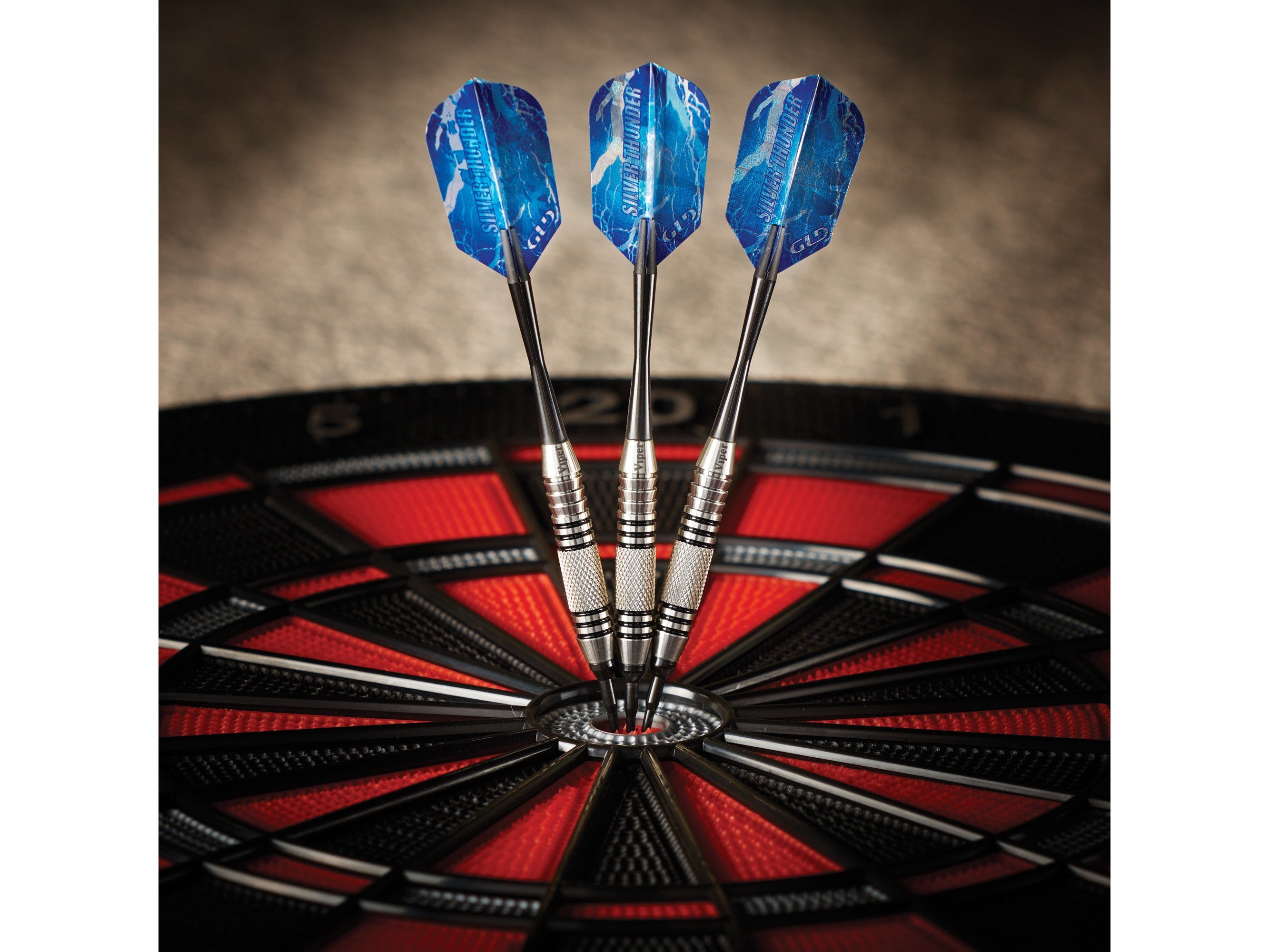 Viper Silver Thunder Soft Tip Darts 1 Knurled Ring 20 Grams - HomeFitPlay