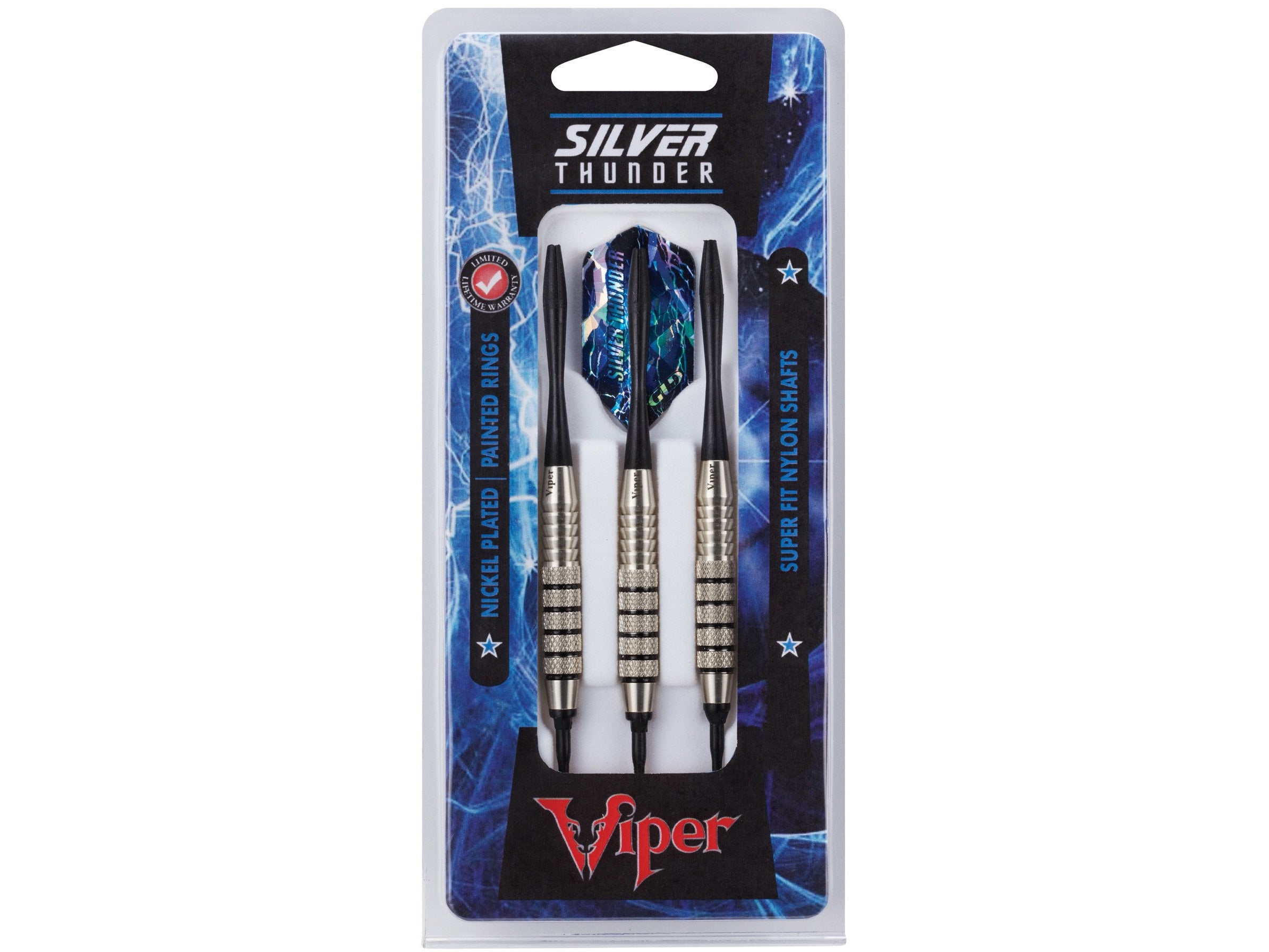 Viper Silver Thunder Soft Tip Darts 5 Knurled Rings 18 Grams - HomeFitPlay