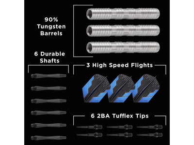 Fat Cat Bulletz 90% Tungsten Soft Tip Darts 18 Grams - HomeFitPlay