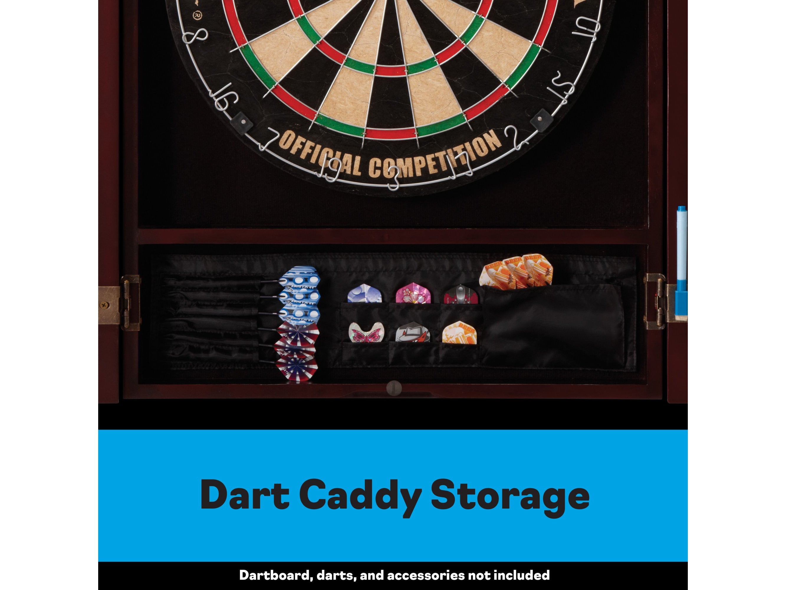 Viper Metropolitan Mahogany Steel Tip Dartboard Cabinet - HomeFitPlay