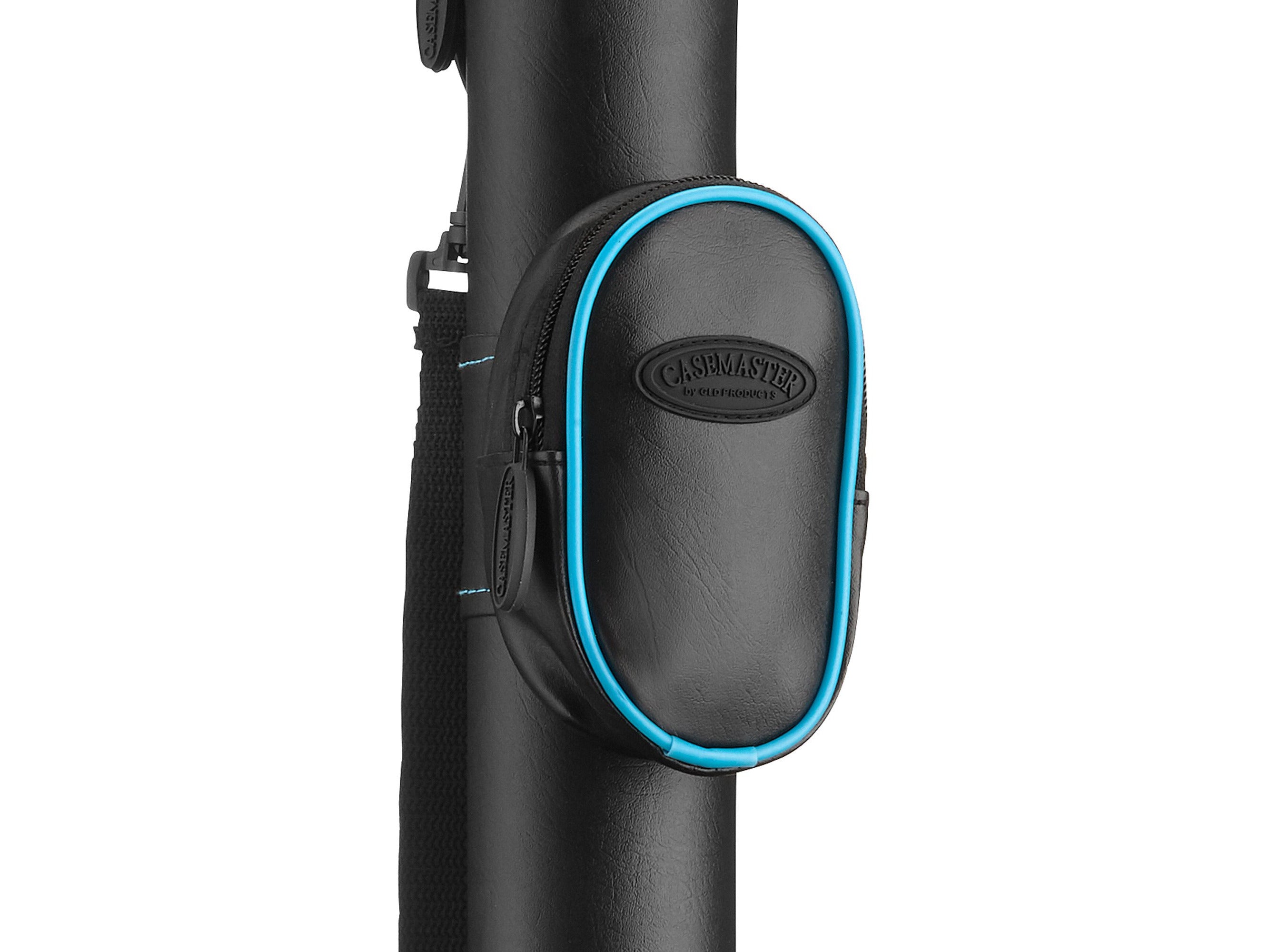 Casemaster Q-Vault Supreme Black with Blue Trim Cue Case - HomeFitPlay